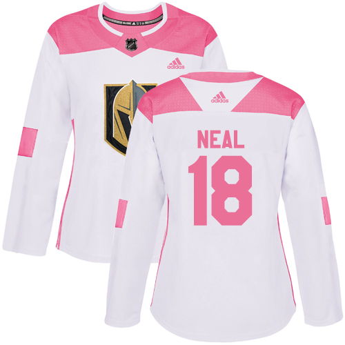 Adidas Golden Knights #18 James Neal White/Pink Authentic Fashion Women's Stitched NHL Jersey